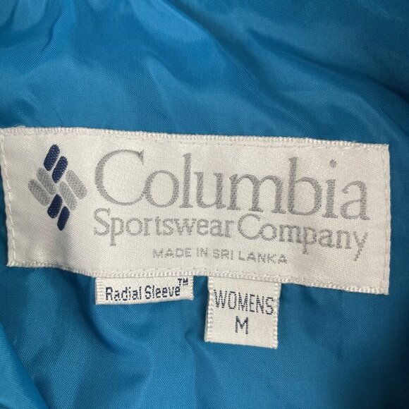 Columbia Bugaboo Radial Sleeve Jacket Women’s M Windbreaker Teal Purple 90’s - Picture 6 of 12
